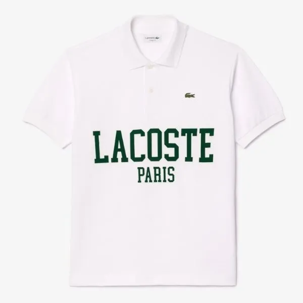 Áo Polo Nam Lacoste Men's Polo Petit Piqué Shirt PH7419-001 Màu Trắng Size 3