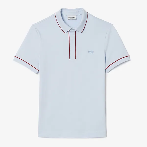 Áo Polo Nam Lacoste Men's Regular Fit Paris Stretch Piqué PH8184-J2G Màu Xanh Nhạt Size 4 - Thời trang - Vua Hàng Hiệu