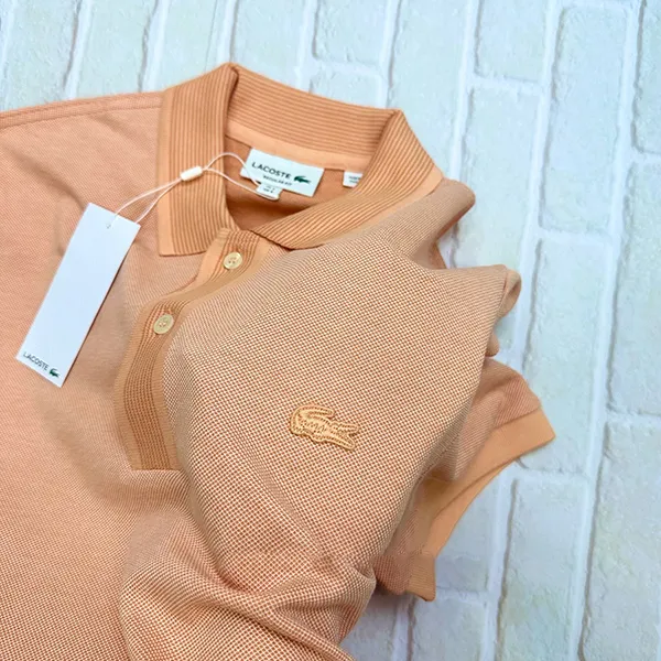 Áo Polo Nam Lacoste Regular Fit Contrast Caviar Texturized Shirt PH7359- I8S Màu Cam Size 3 - Thời trang - Vua Hàng Hiệu