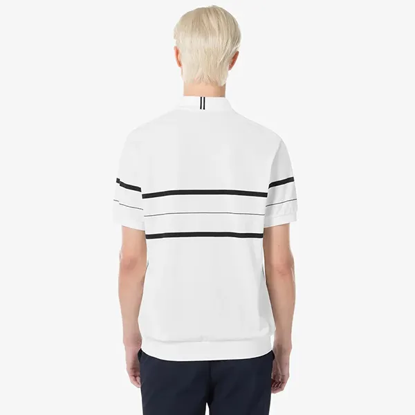 Áo Polo Nam Lacoste Regular Fit Shirt PH196E - 001 Màu Trắng Kẻ Size 3 - Thời trang - Vua Hàng Hiệu