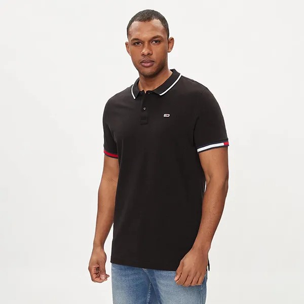 Áo Polo Nam Tommy Hilfiger Polo Shirt DM0DM12963_NEBDS Màu Đen Size S - Thời trang - Vua Hàng Hiệu