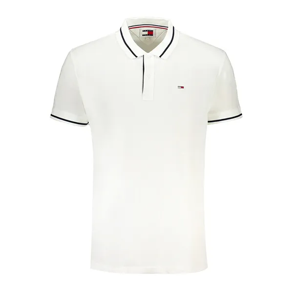 Áo Polo Nam Tommy Hilfiger Tipping Polo Shirt DM0DM19504_BIYBR Màu Trắng Size S