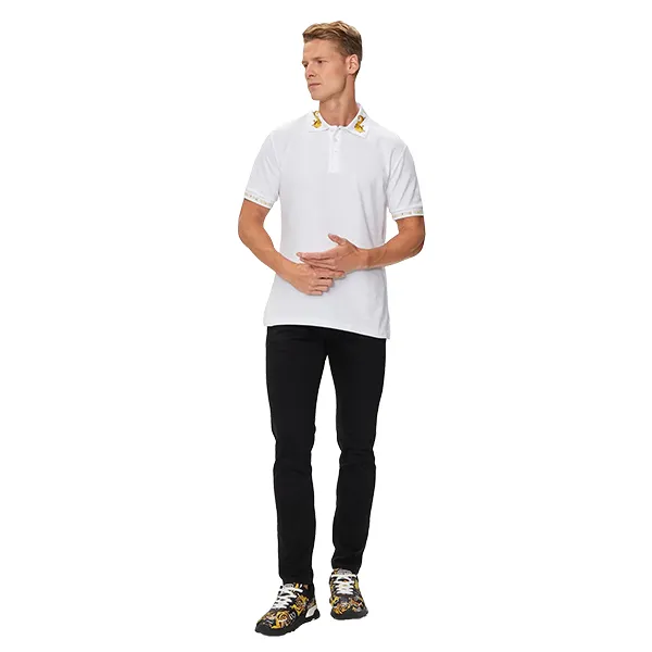 Áo Polo Nam Versace Jeans Couture White Polo Shirt 76GAGT00 CJ01T G03 Màu Trắng Size XS