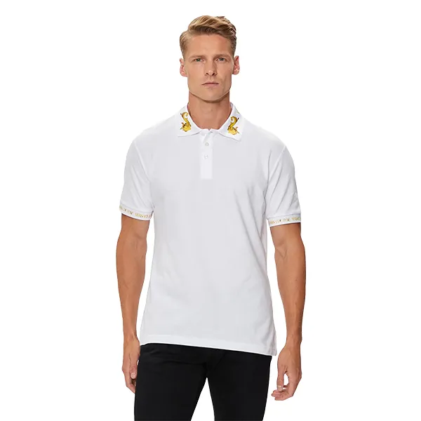 Áo Polo Nam Versace Jeans Couture White Polo Shirt 76GAGT00 CJ01T G03 Màu Trắng Size XS