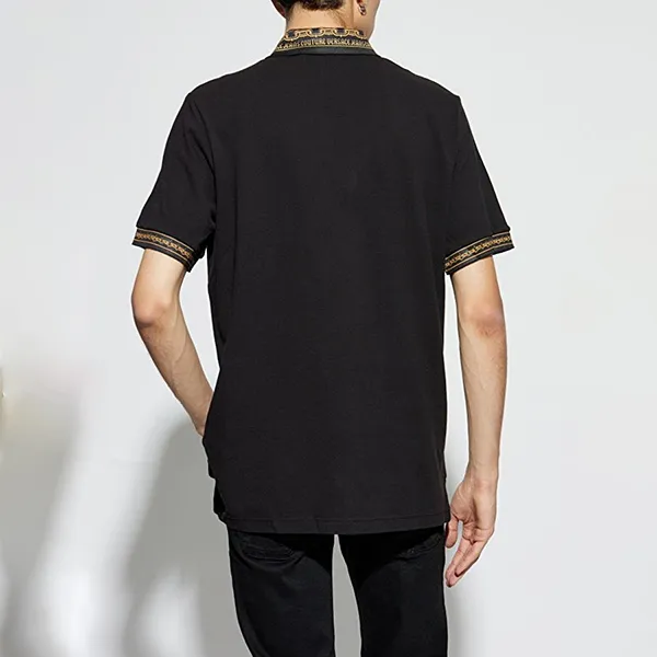 Áo Polo Nam Versace Jeans Couture Collar Chain Couture Polo Shirt 77GAGT04 CJ01T G89 Màu Đen Size M - Thời trang - Vua Hàng Hiệu