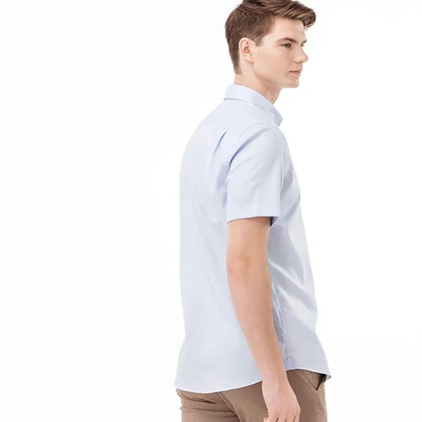 Áo Sơ Mi Nam Ngắn Tay Lacoste Regular CH4975-58M Màu Xanh Nhạt Size 39 L - Thời trang - Vua Hàng Hiệu