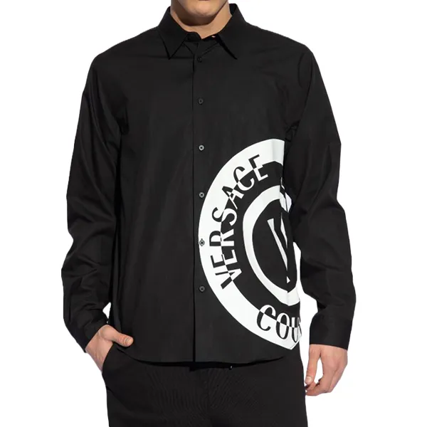 Áo Sơ Mi Nam Versace Jeans Couture Black Printed Shirt 76GALYR1 CN002 899 Màu Đen Size 44