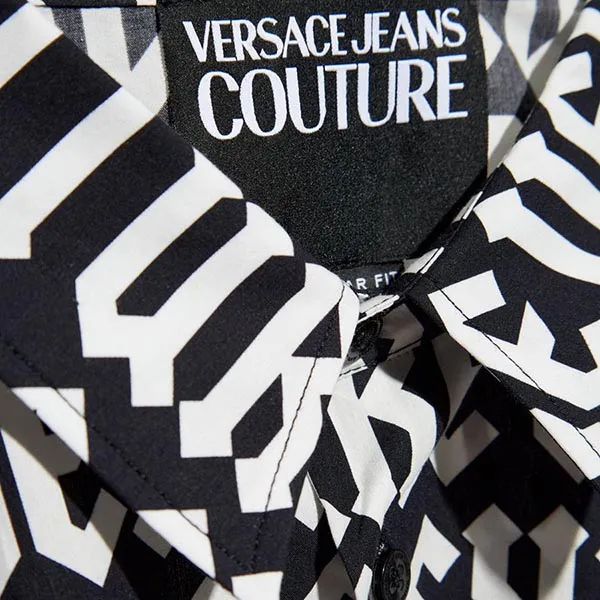 Áo Sơ Mi Nam Versace Jeans Couture Regular Fit 77GAL2R0 NS469 L01 Màu Đen Trắng Size 48 - Thời trang - Vua Hàng Hiệu
