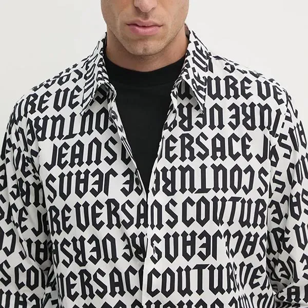 Áo Sơ Mi Nam Versace Jeans Couture Regular Fit 77GAL2R0 NS469 L02 Màu Đen Trắng Size 44 - Thời trang - Vua Hàng Hiệu