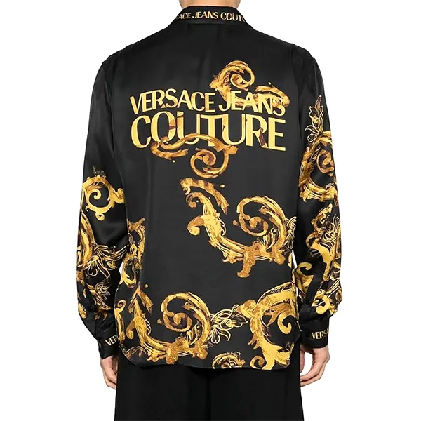 Áo Sơ Mi Nam Versace Jeans Couture Regular Shirt 76GAL2RW NS410 G89 Màu Đen Vàng Size 44