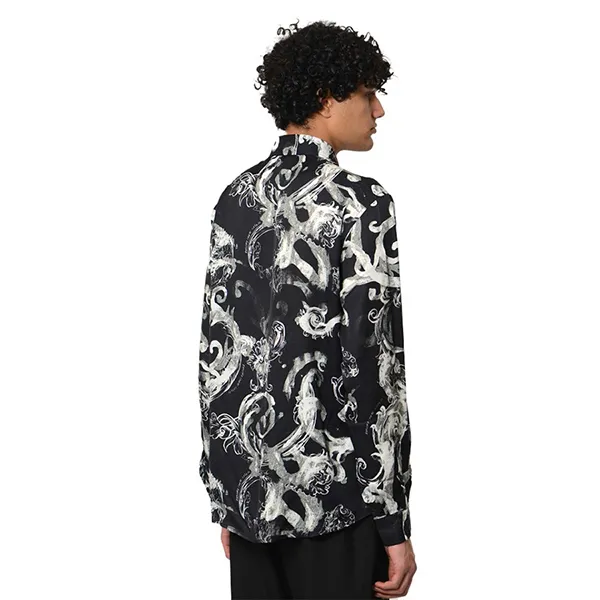 Áo Sơ Mi Nam Versace Jeans Couture Shirt 76GAL2R0 NS407 899 Màu Đen Trắng Size 46