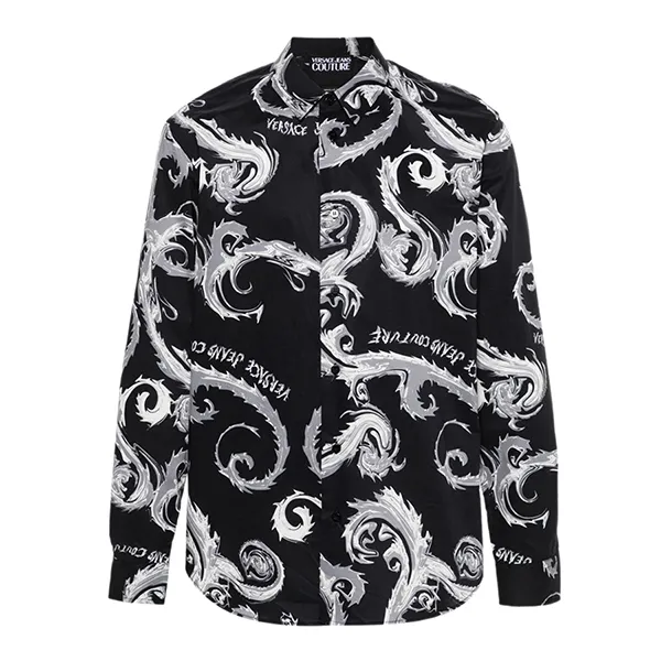 Áo Sơ Mi Nam Versace Jeans Couture Slim Fit Shirt 77GAL2S0 NS510 KJ2 Màu Đen Size 44