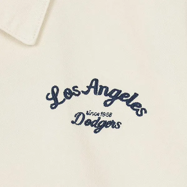 Áo Sơ Mi Nữ MLB Varsity Culsive Embroidered Crop Denim Shirt New York Yankees 3FDRV0144-07CRD Màu Trắng Kem Size XS