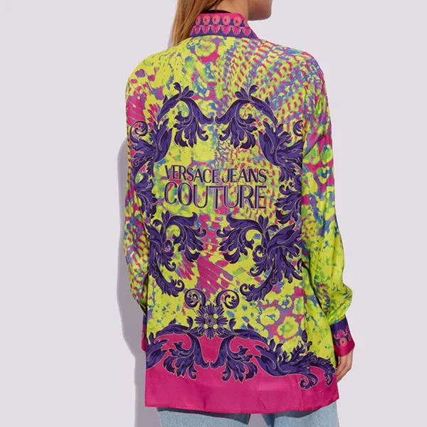 Áo Sơ Mi Nữ Versace Jeans Couture Printed Shirt 76HAL2P2 NS448 609 Phối Màu Size 38