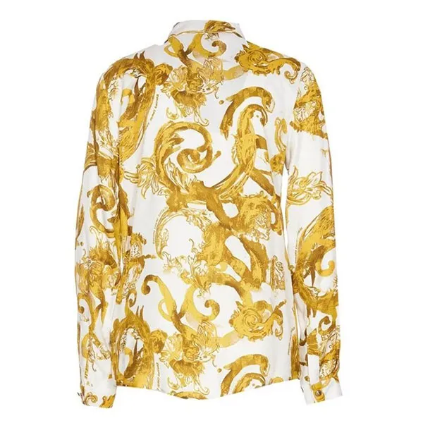 Áo Sơ Mi Nữ Versace Jeans Couture Watercolor 76HAL201-NS407-G03 Màu Trắng Size 38