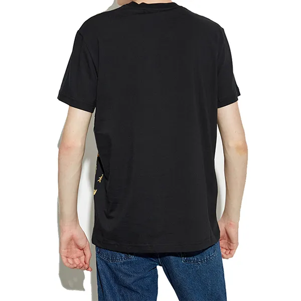 Áo Thun Nam Versace Jeans Couture Black TShirt With Logo 77GAH6SC JS379 G89 Màu Đen Họa Tiết Size XL