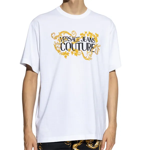 Áo Thun Nam Versace Jeans Couture T-shirt 77GAHE05 CJ00E G03 Màu Trắng Size XS