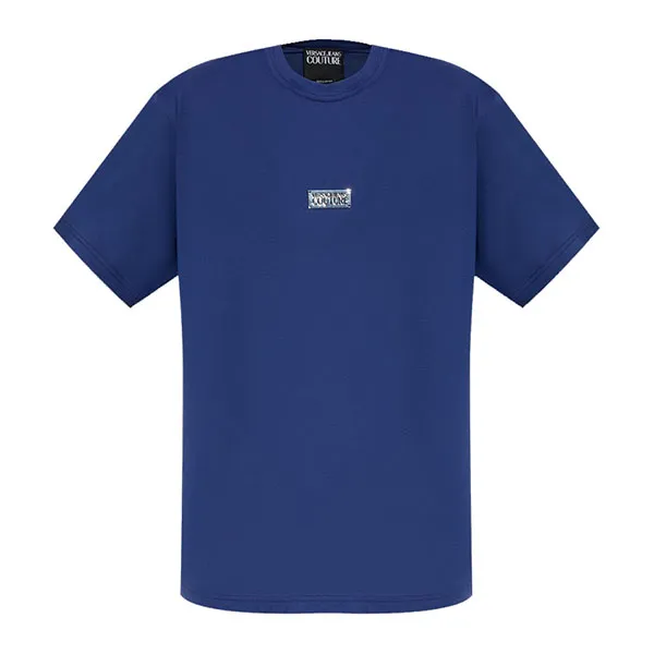 Áo Thun Nam Versace Jeans Couture T-shirt 77GAHT08 CJ00T 238 Màu Xanh Dương Size L - Thời trang - Vua Hàng Hiệu