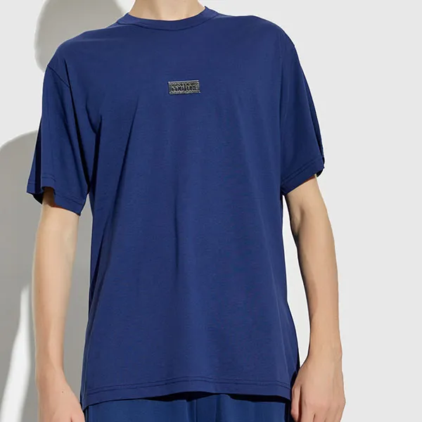 Áo Thun Nam Versace Jeans Couture T-shirt 77GAHT08 CJ00T 238 Màu Xanh Dương Size L - Thời trang - Vua Hàng Hiệu