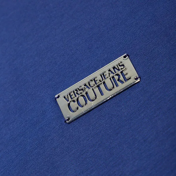 Áo Thun Nam Versace Jeans Couture T-shirt 77GAHT08 CJ00T 238 Màu Xanh Dương Size L - Thời trang - Vua Hàng Hiệu
