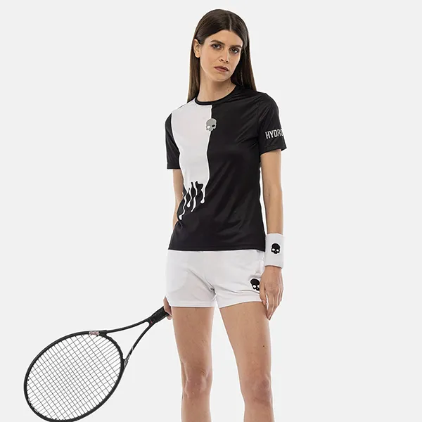 Áo Thun Nữ Hydrogen Pickleball Drip Tech T-Shirt TT1018-118 Màu Đen Trắng Size XS - Pickleball - Vua Hàng Hiệu
