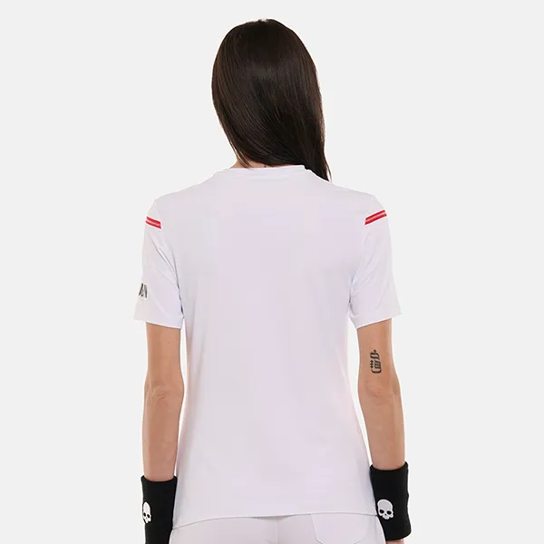 Áo Thun Nữ Hydrogen Pickleball Zig Zag Tape Tech T-Shirt TT1004-125 Màu Trắng - Đỏ Size XS