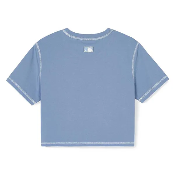 Áo Thun Nữ MLB Vintage Graphic Slim Crop New York Yankees 3FTSN0243-50INL TShirt Màu Xanh Size XS