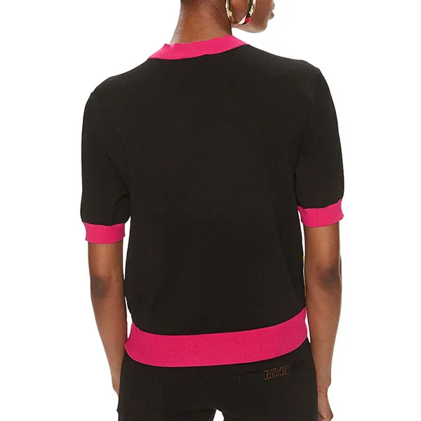 Áo Thun Nữ Versace Jeans Couture T-Shirt 76HAFM19 CM25N 899 Màu Đen - Vàng Size S - Thời trang - Vua Hàng Hiệu