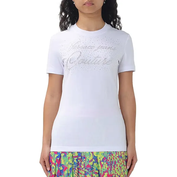 Áo Thun Nữ Versace Jeans Couture T-Shirt 76HAH6A8 J0020 003 Màu Trắng Size S