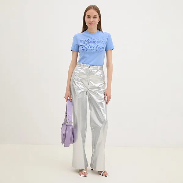 Áo Thun Nữ Versace Jeans Couture T-Shirt 76HAH6A8 J0020 261 Màu Xanh Nhạt Size XS - Thời trang - Vua Hàng Hiệu