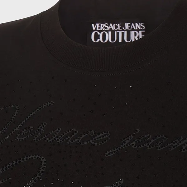 Áo Thun Nữ Versace Jeans Couture T-Shirt 76HAH6A8 J0020 899 Màu Đen Size XS