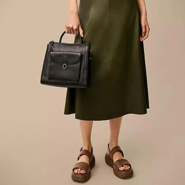 Balo Nữ Fossil Parker Leather Small Backpack ZB1797001 Màu Đen