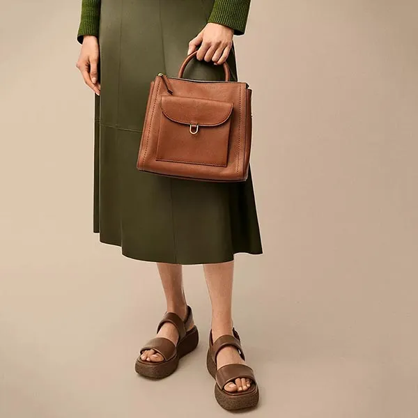Balo Nữ Fossil Parker Leather Small Backpack ZB1797200 Màu Nâu - Túi xách - Vua Hàng Hiệu