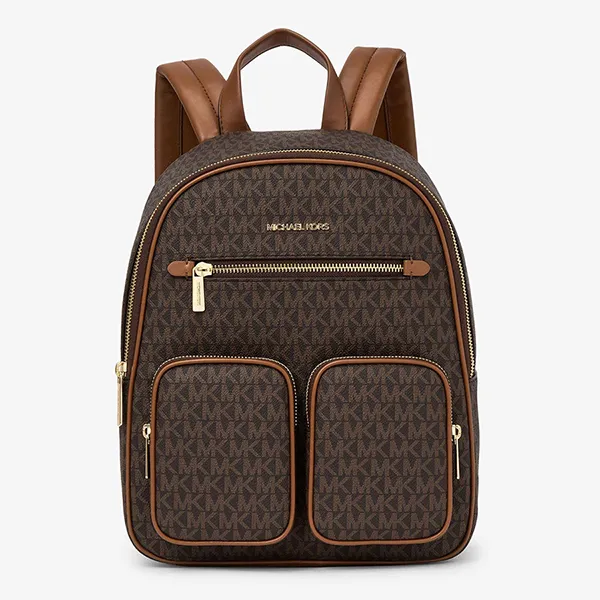 Balo Nữ Michael Kors MK Jet Set Pocket Backpack Medium 35T4GTTB6B Màu Nâu