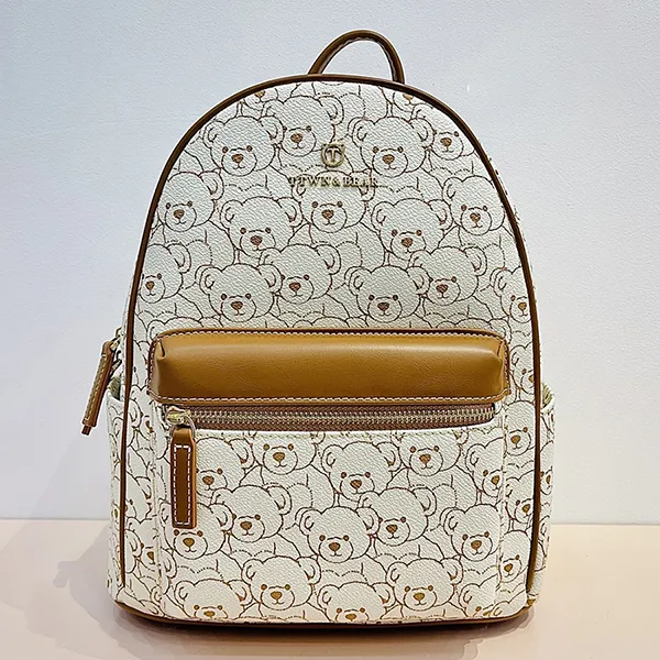 Balo Nữ TTWN BEAR TN3170-27450 Beige Large Backpack Plush Bears Màu Be Nâu Size L