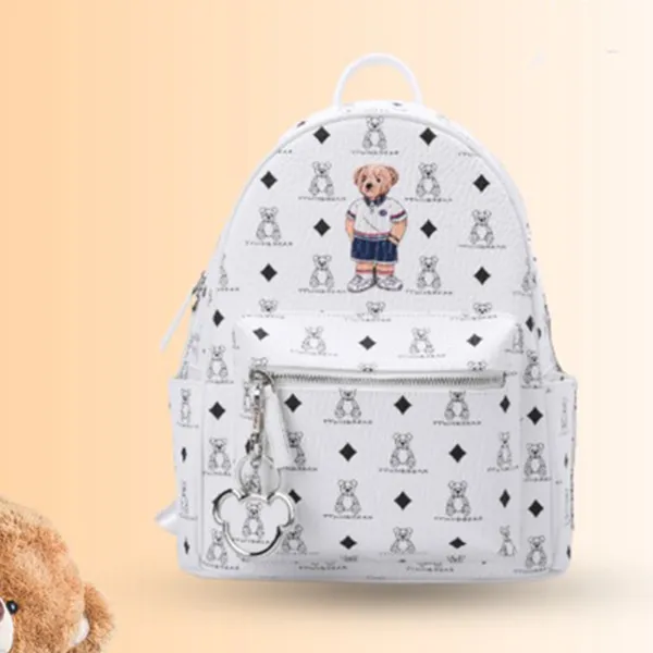 Balo Nữ TTWN BEAR TN3414-38830 Màu Trắng Họa Tiết Gấu Size S