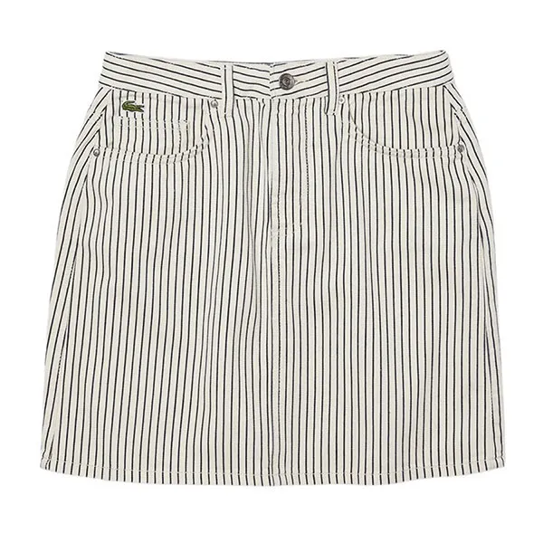 Chân Váy Nữ Lacoste Women's Live Short Striped Skirt Pickleball JF3501-51 8LP Màu Đen Trắng Size 36 - Pickleball - Vua Hàng Hiệu