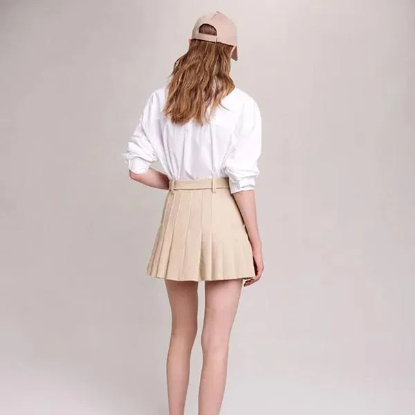 Chân Váy Nữ Maje In Beige MFPJU01055 Màu Be Size 38 - Thời trang - Vua Hàng Hiệu
