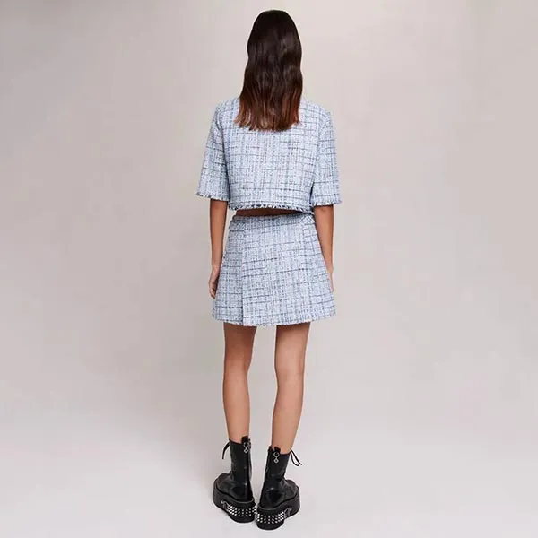 Chân váy Nữ Maje In Light Blue MFPJ001029 Màu Xanh Size 40 - Thời trang - Vua Hàng Hiệu