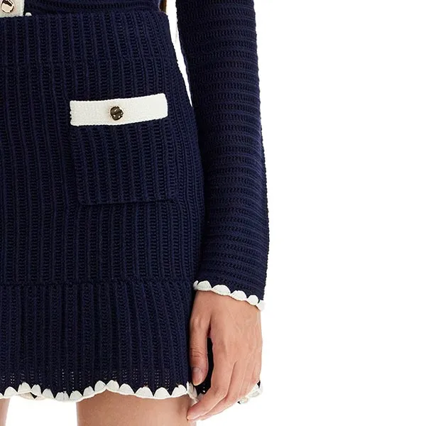 Chân Váy Nữ Self-Portrait In Navy PF24131SKBLNAVY Màu Xanh Navy Size S - Thời trang - Vua Hàng Hiệu