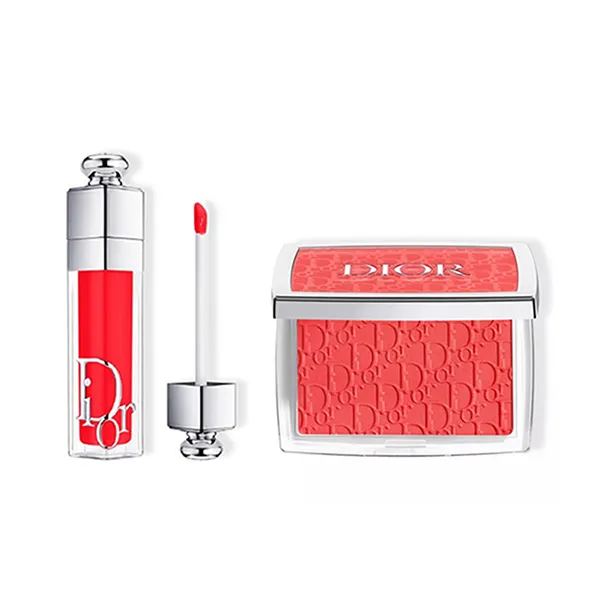 Combo 2 Món Son Dior Addict Lip Maximizer 015 Cherry Màu Đỏ Cherry Và Phấn Má Dior Rosy Glow Blush 4.4g - Son Môi - Vua Hàng Hiệu