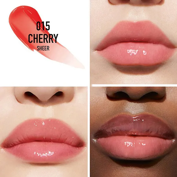 Combo 2 Món Son Dior Addict Lip Maximizer 015 Cherry Màu Đỏ Cherry Và Phấn Má Dior Rosy Glow Blush 4.4g - Son Môi - Vua Hàng Hiệu