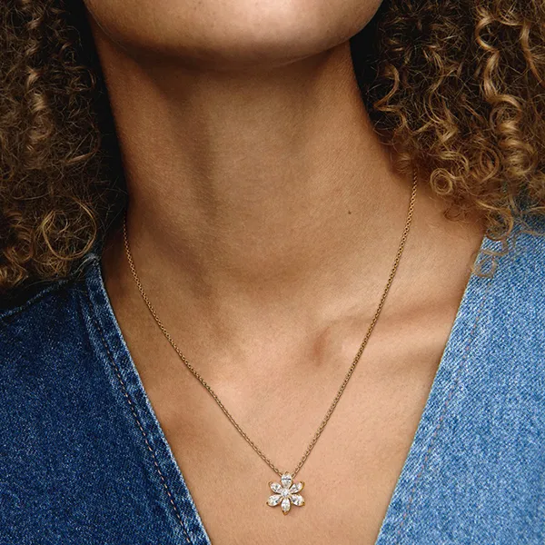 Dây Chuyền Nữ Pandora Sparkling Herbarium Cluster Pendant Necklace 362387C01 Màu Vàng Gold - Trang sức - Vua Hàng Hiệu