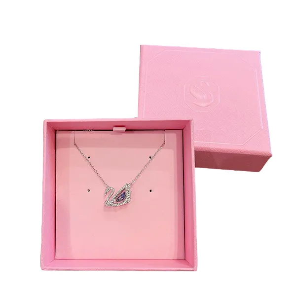 Dây Chuyền Nữ Swarovski Dancing Swan Necklace, Blue, Rhodium Plated 5533397 Màu Bạc (Box Hồng)
