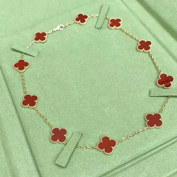 Dây Chuyền Nữ Jewery Luxury Vintage Alhambra Necklace, 10 Motifs 18K Yellow Gold Màu Vàng Gold 27g Size 15mm - Trang sức - Vua Hàng Hiệu