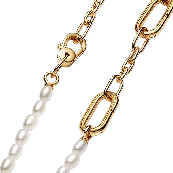 Dây Chuyền Pandora Moments Mạ Vàng 14k Kèm Ngọc Trai 362302C01-45 Màu Vàng Trắng - Trang sức - Vua Hàng Hiệu