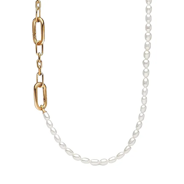 Dây Chuyền Pandora Moments Mạ Vàng 14k Kèm Ngọc Trai 362302C01-45 Màu Vàng Trắng - Trang sức - Vua Hàng Hiệu