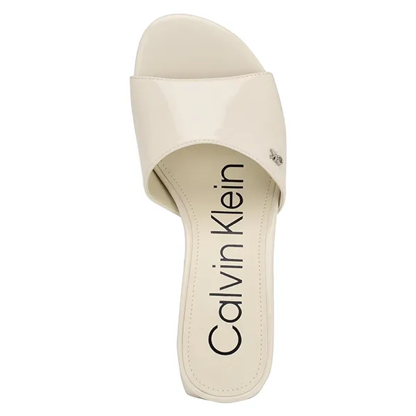 Dép Cao Gót Calvin Klein CK Ulaka Heeled Sandals Màu Kem Size 7.5
