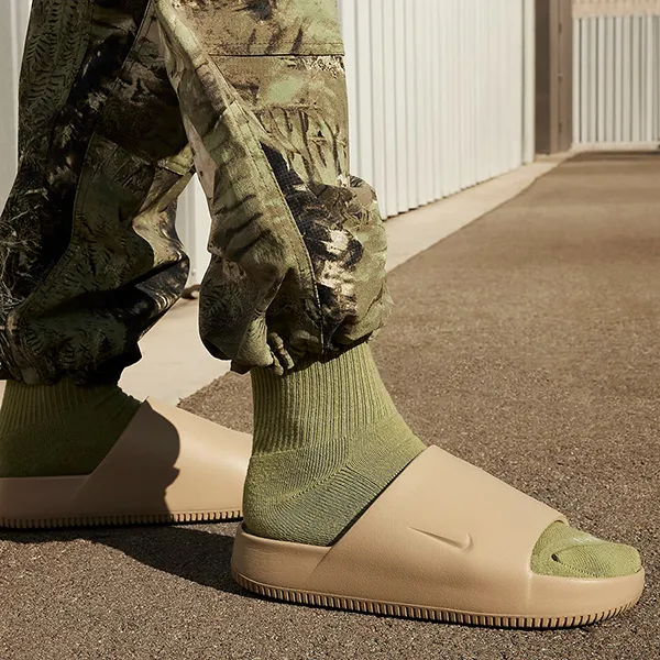 Dép Nam Nike Calm Men's Slides FD4116-201 Màu Kaki Size 41 - Dép - Vua Hàng Hiệu