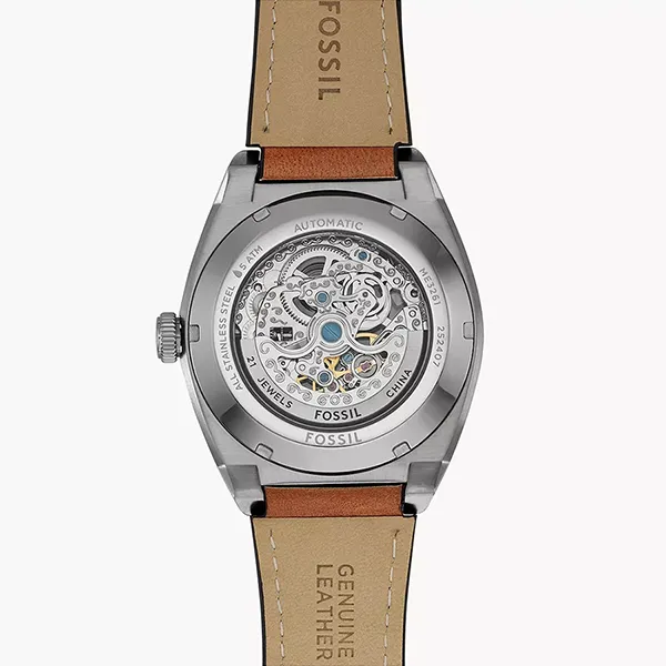 Đồng Hồ Nam Fossil Everett Automatic Brown Leather Watch ME3261 Màu Nâu